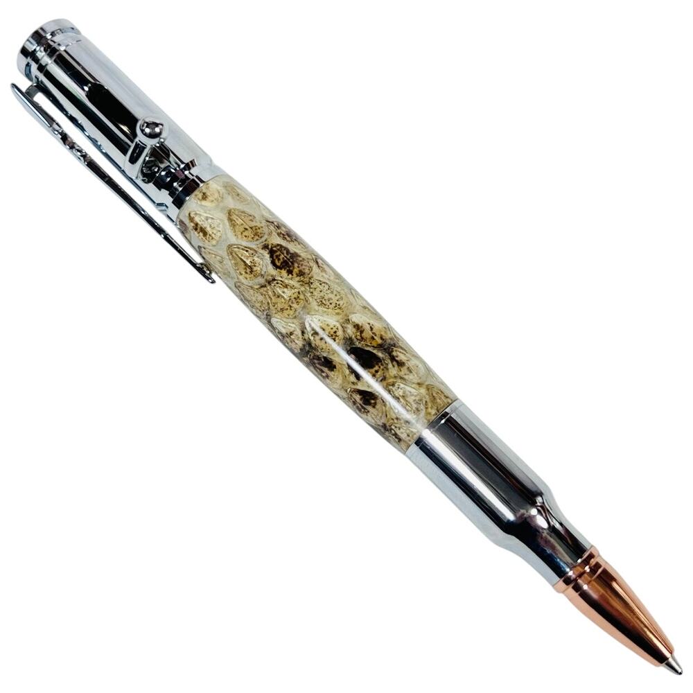 Bolt Action Ball Point Pen Rifle Handmade Silver Brass Dessert Acrylic Resin